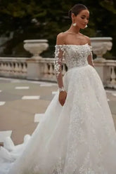 LSYX Boat Neck Long Sleeves Sheath Tulle Mini Wedding Dress For Women Open Back Above Knee Short Bridal Gown Custom Made Ivory